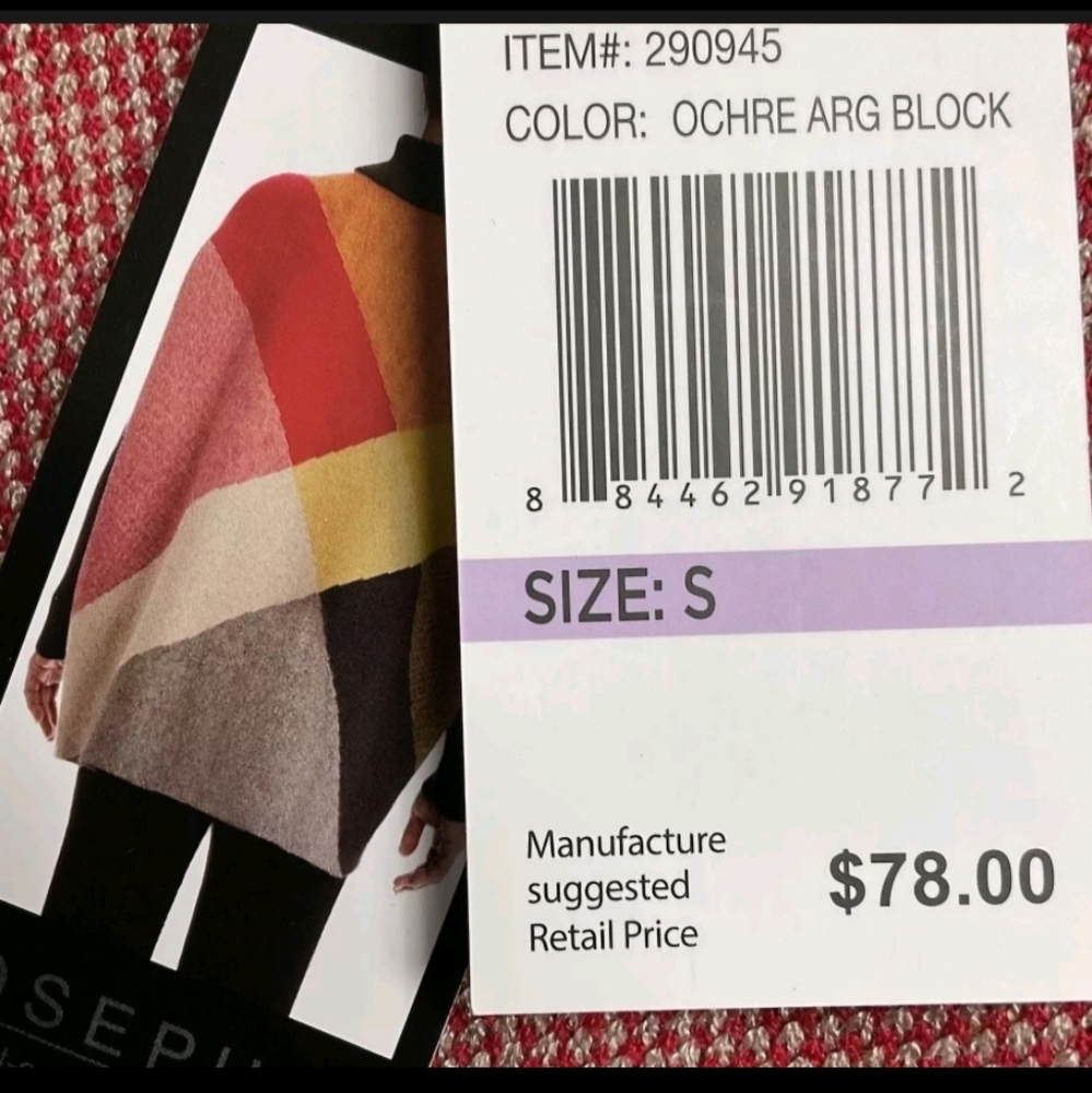 🎁💲EUC Joseph A. Women's Argyle Color Block Dolman Sleeve Sweater Size L - Picture 10 of 12